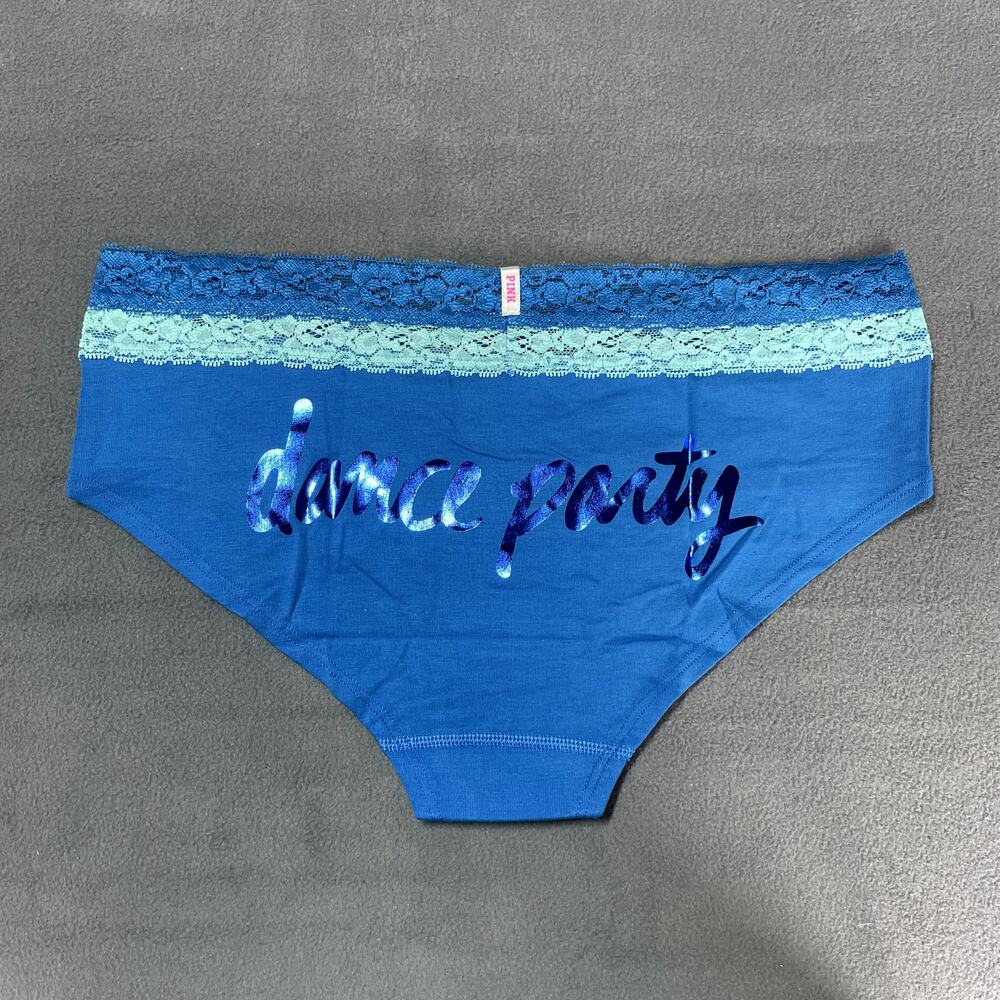 Victoria's Secret PINK 2012 Extra Low Rise Hipster Panty Blue Dance Party Lace
